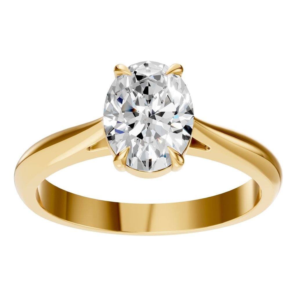 RI-6434 Yellow Gold Ring SET - Front View
