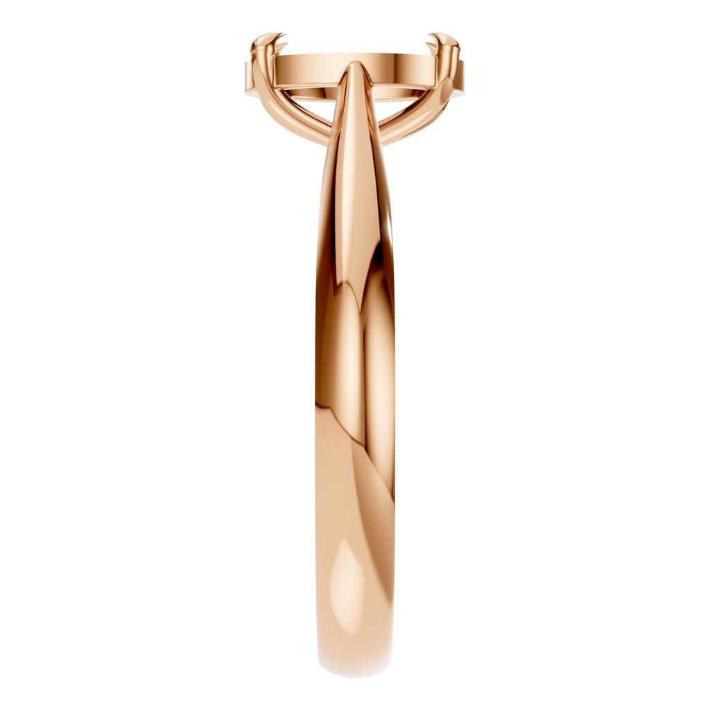 RI-6434 Rose Gold Ring UNSET - Side View