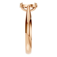 RI-6434 Rose Gold Ring UNSET - Side View