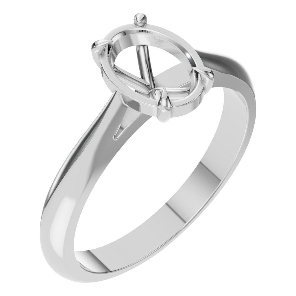 RI-6434 White Gold Ring UNSET - Main View