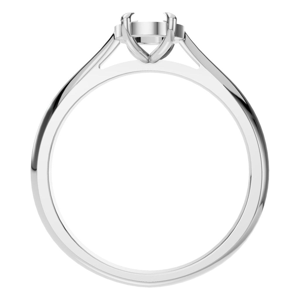 RI-6434 White Gold Ring UNSET - Top View