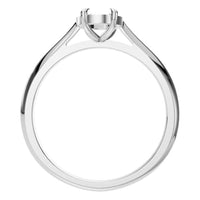 RI-6434 White Gold Ring UNSET - Top View