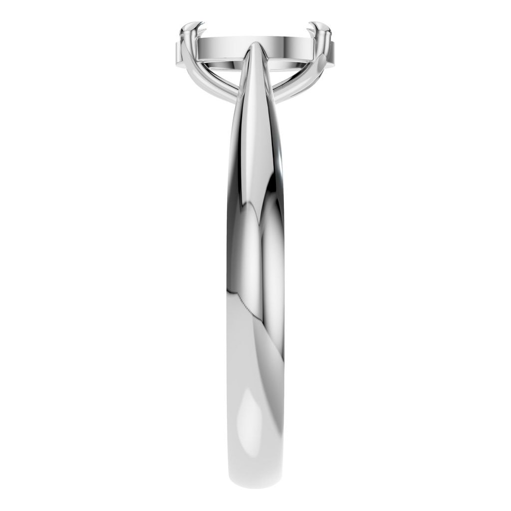 RI-6434 White Gold Ring UNSET - Side View