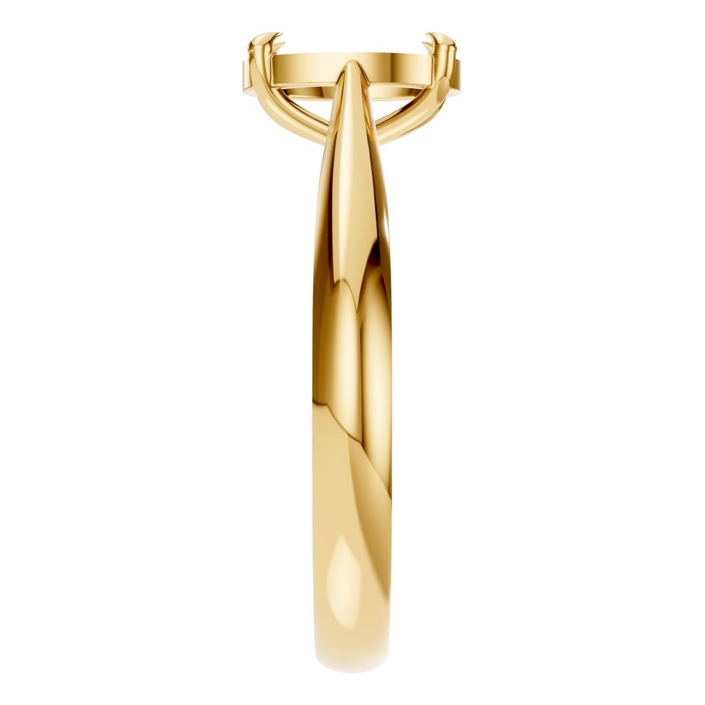 RI-6434 Yellow Gold Ring UNSET - Side View