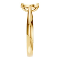 RI-6434 Yellow Gold Ring UNSET - Side View