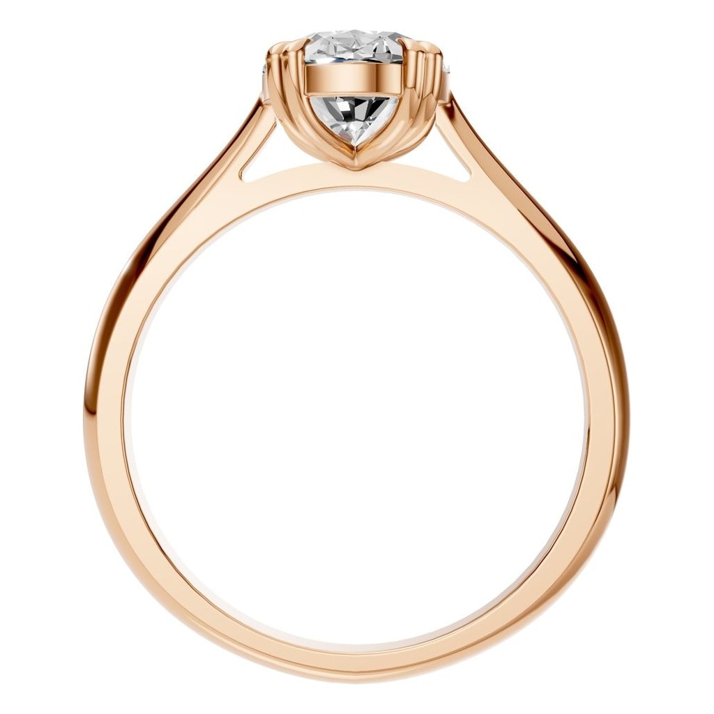 RI-6434 Rose Gold Ring SET - Top View