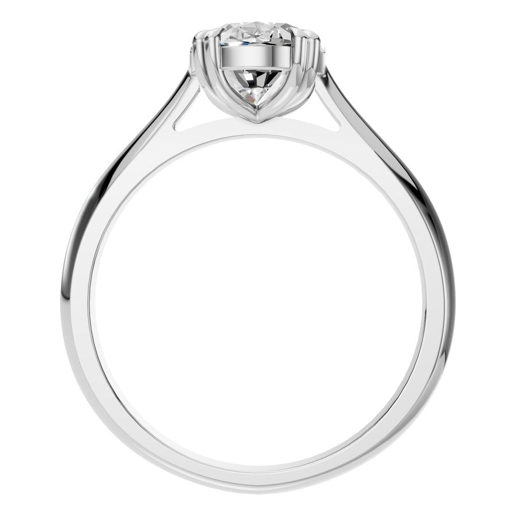 RI-6434 White Gold Ring SET - Top View