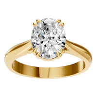 RI-6434 Yellow Gold Ring SET - Front View