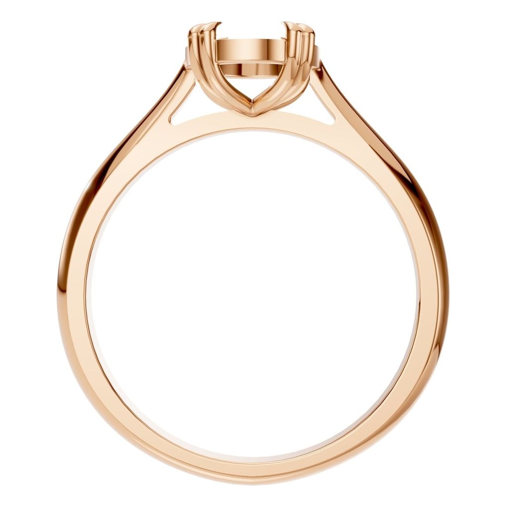RI-6434 Rose Gold Ring UNSET - Top View
