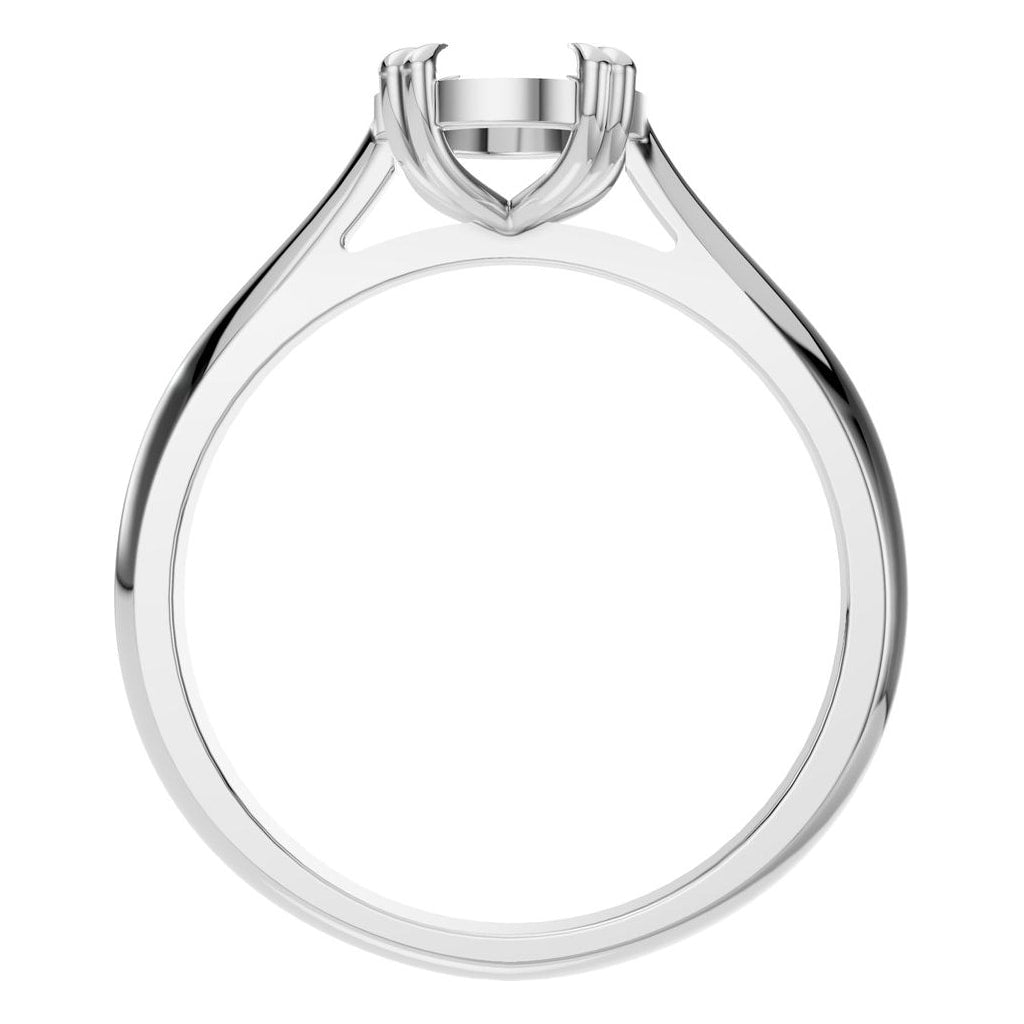 RI-6434 White Gold Ring UNSET - Top View