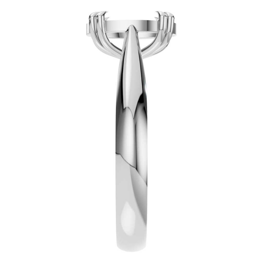 RI-6434 White Gold Ring UNSET - Side View