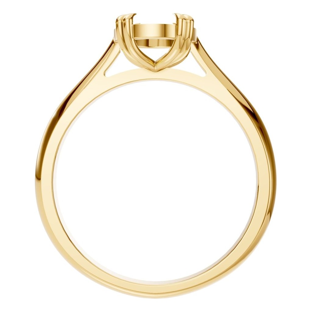 RI-6434 Yellow Gold Ring UNSET - Top View