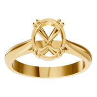 RI-6434 Yellow Gold Ring UNSET - Front View