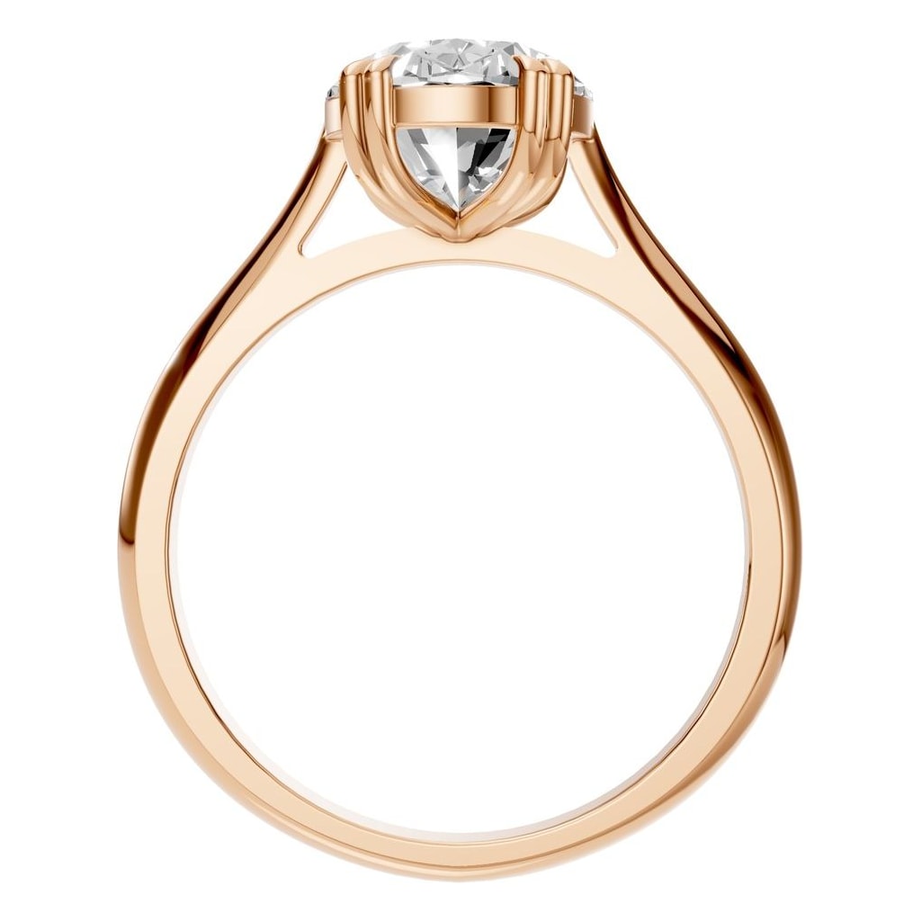 RI-6434 Rose Gold Ring SET - Top View