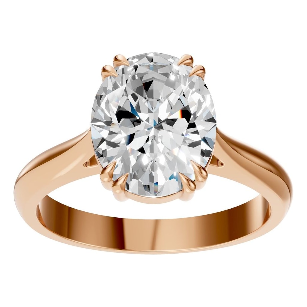 RI-6434 Rose Gold Ring SET - Front View