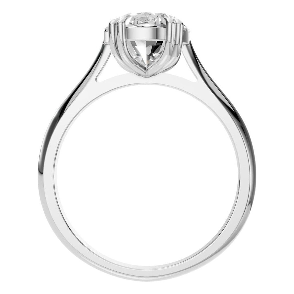 RI-6434 White Gold Ring SET - Top View