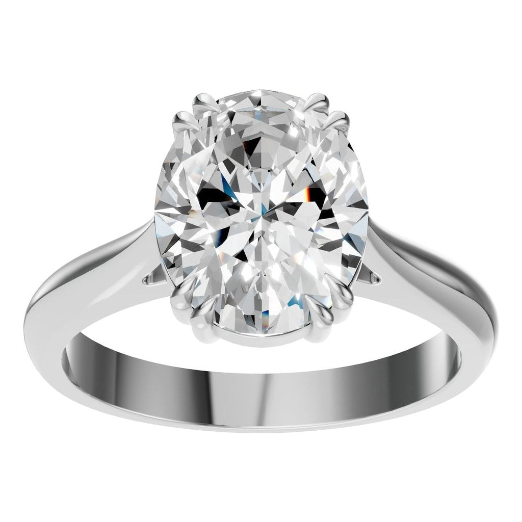 RI-6434 White Gold Ring SET - Front View