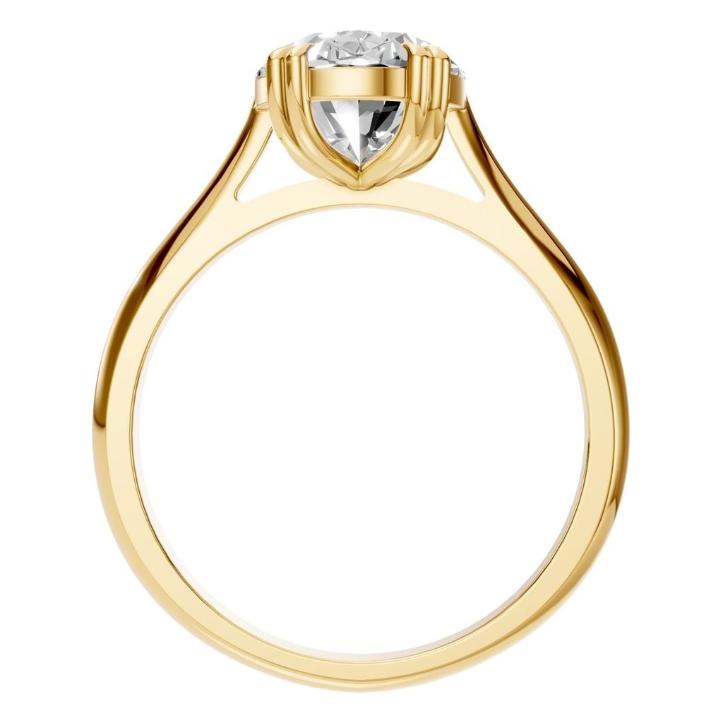 RI-6434 Yellow Gold Ring SET - Top View