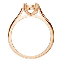 RI-6434 Rose Gold Ring UNSET - Top View