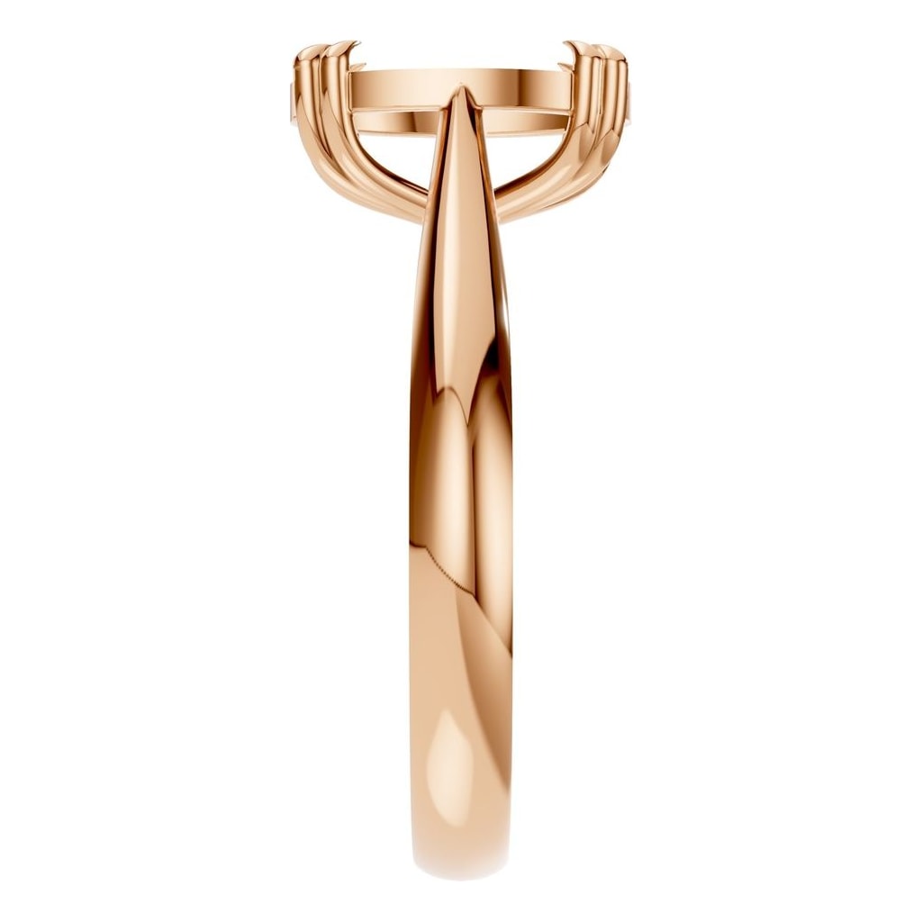 RI-6434 Rose Gold Ring UNSET - Side View