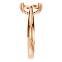 RI-6434 Rose Gold Ring UNSET - Side View