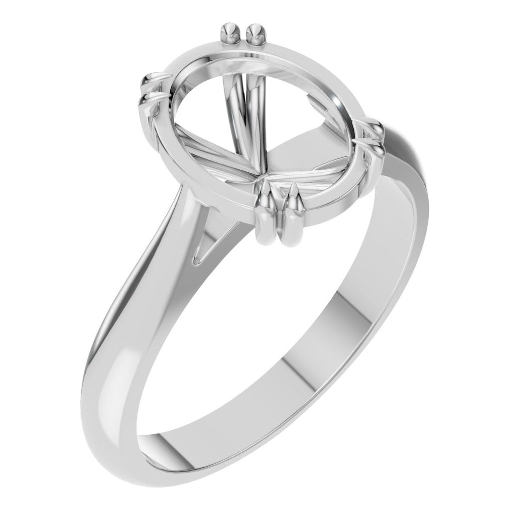 RI-6434 White Gold Ring UNSET - Main View
