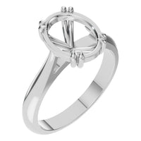 RI-6434 White Gold Ring UNSET - Main View
