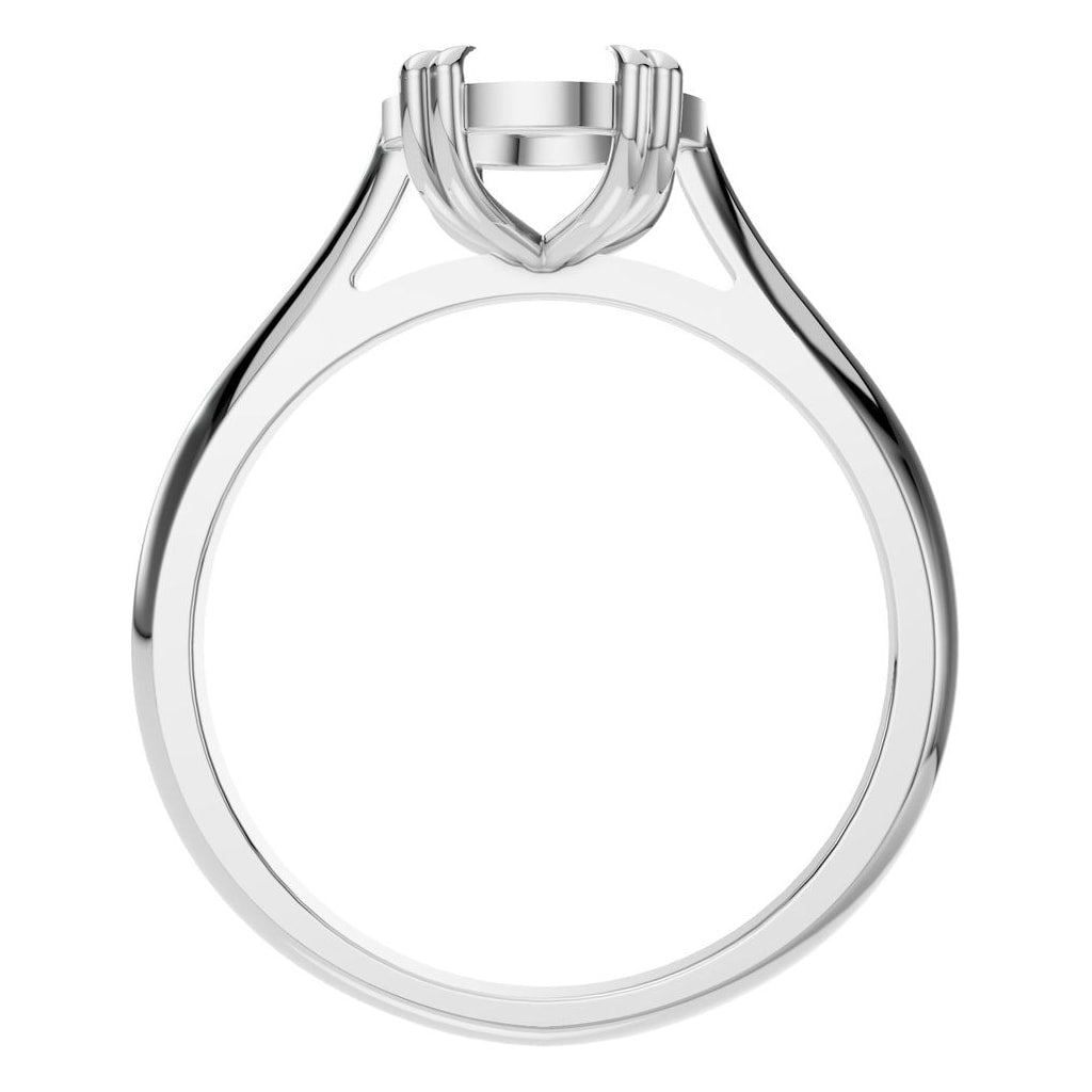 RI-6434 White Gold Ring UNSET - Top View