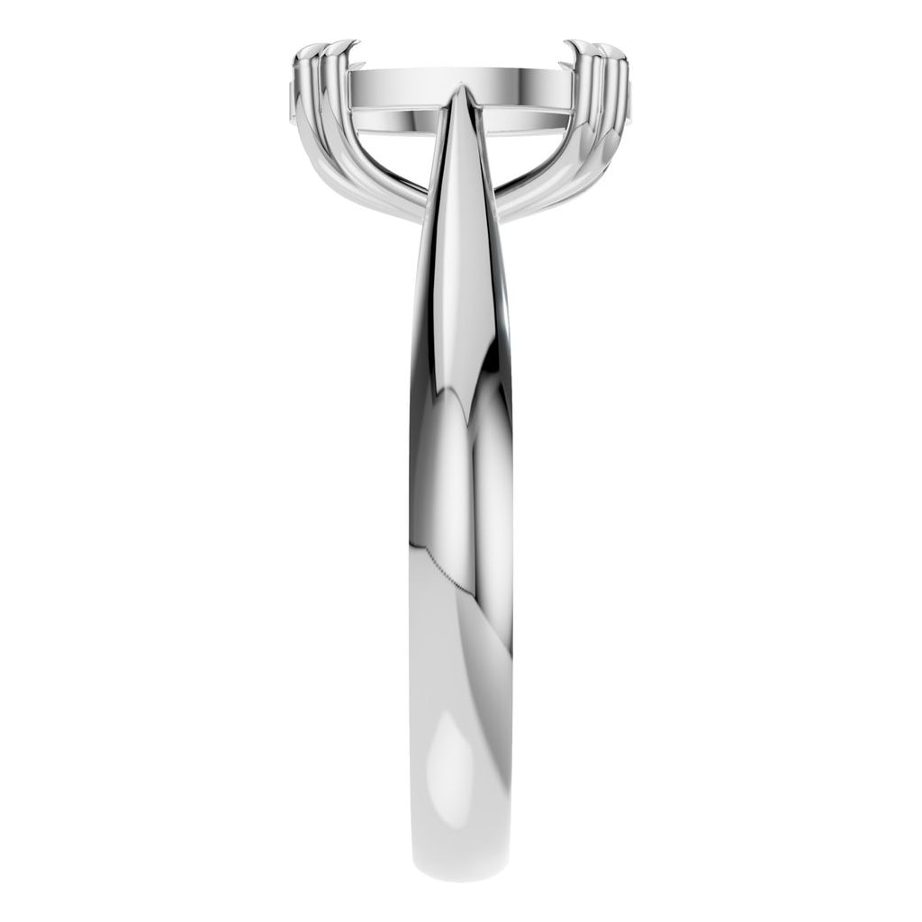 RI-6434 White Gold Ring UNSET - Side View