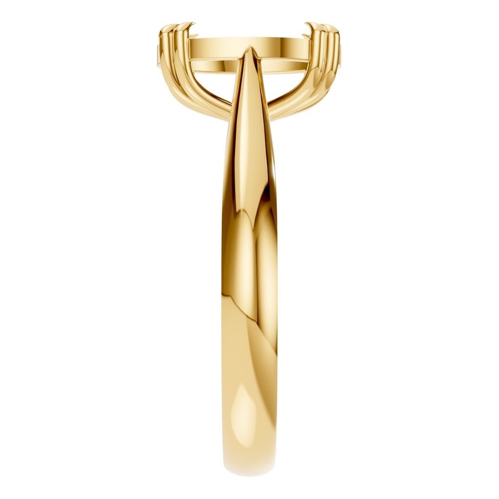 RI-6434 Yellow Gold Ring UNSET - Side View