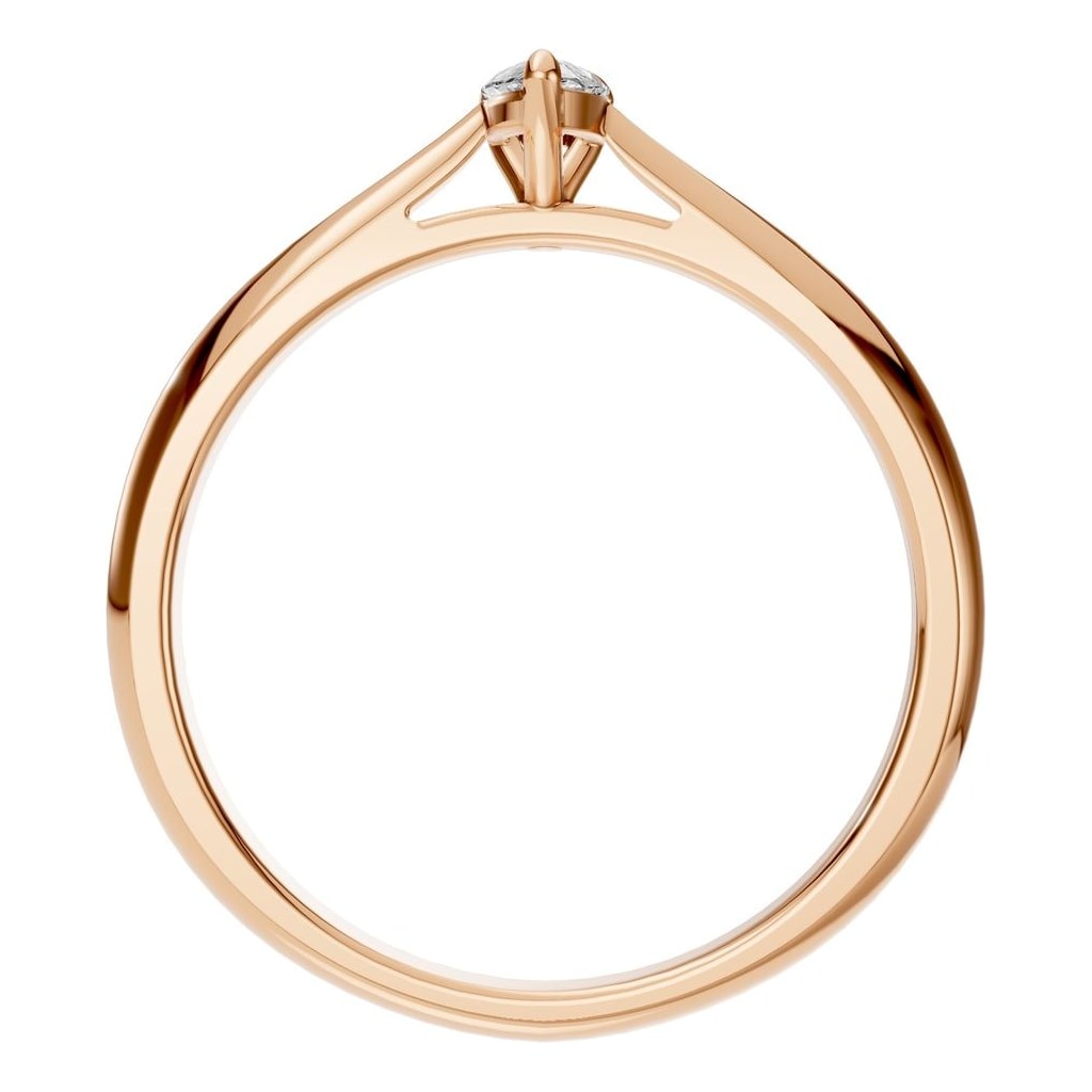 RI-6434 Rose Gold Ring SET - Top View