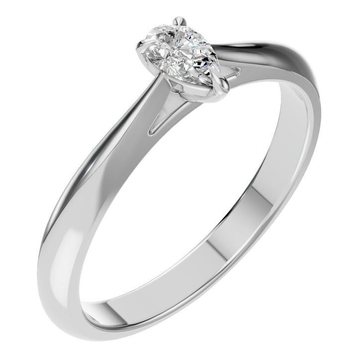 Solitaire Ring Mounting - Pear 5x3mm