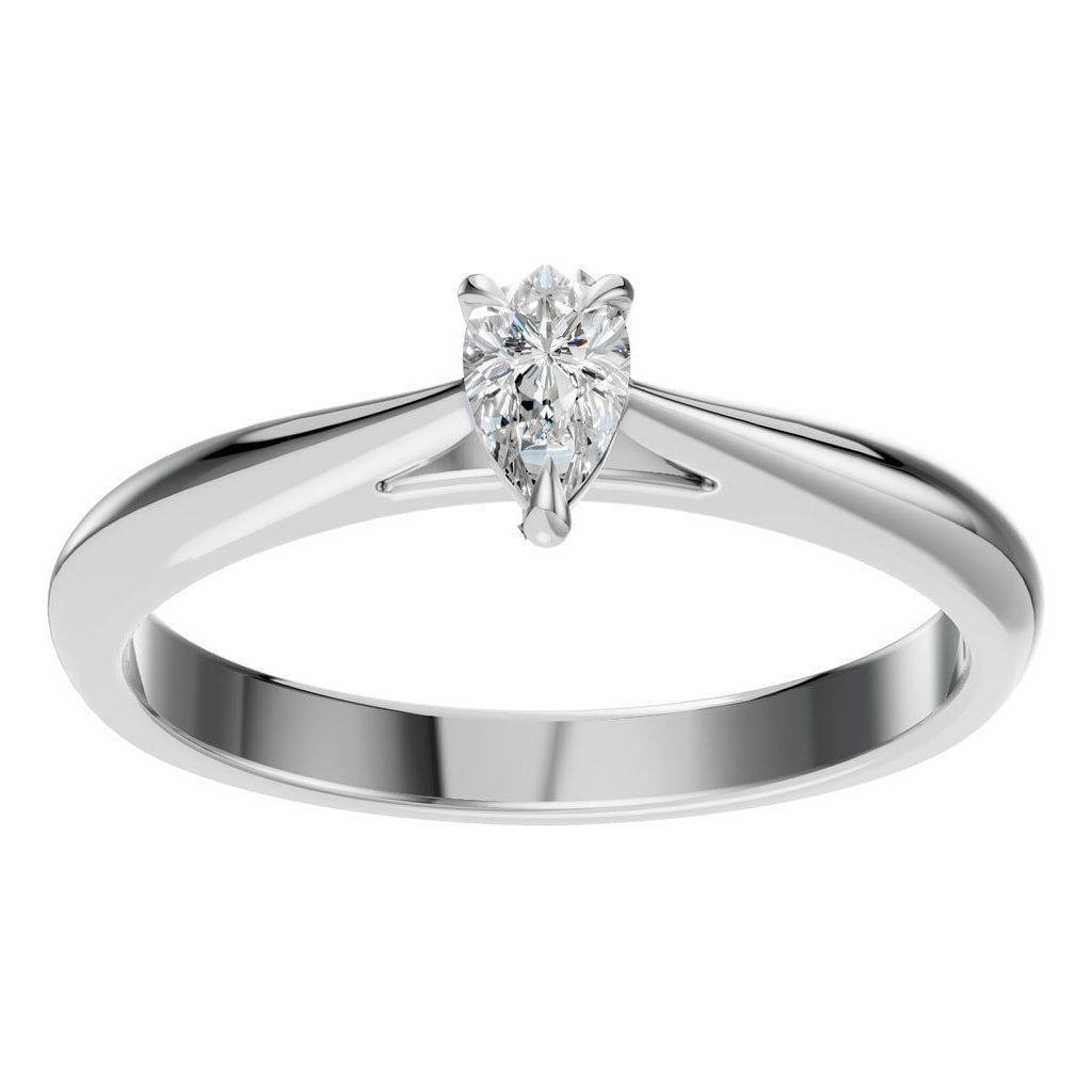 RI-6434 White Gold Ring SET - Front View