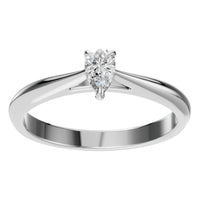 RI-6434 White Gold Ring SET - Front View