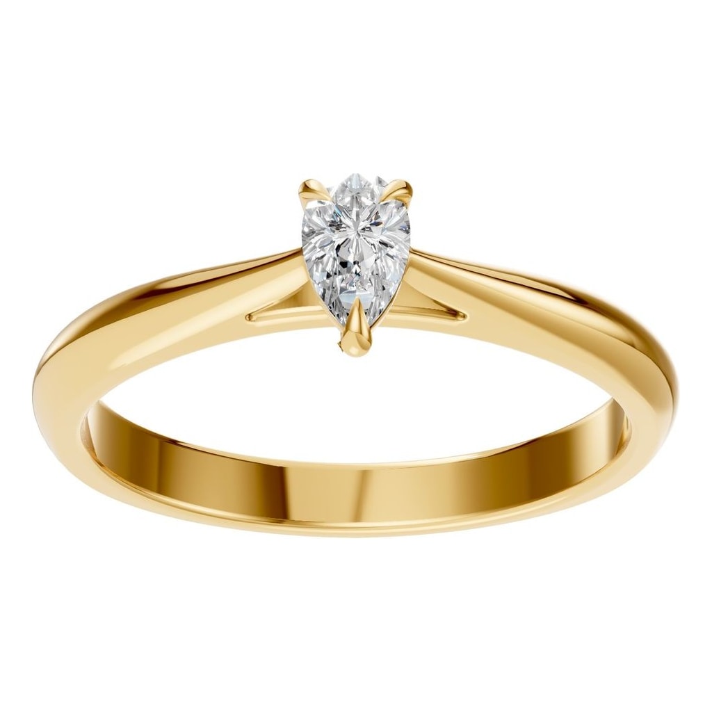 RI-6434 Yellow Gold Ring SET - Front View