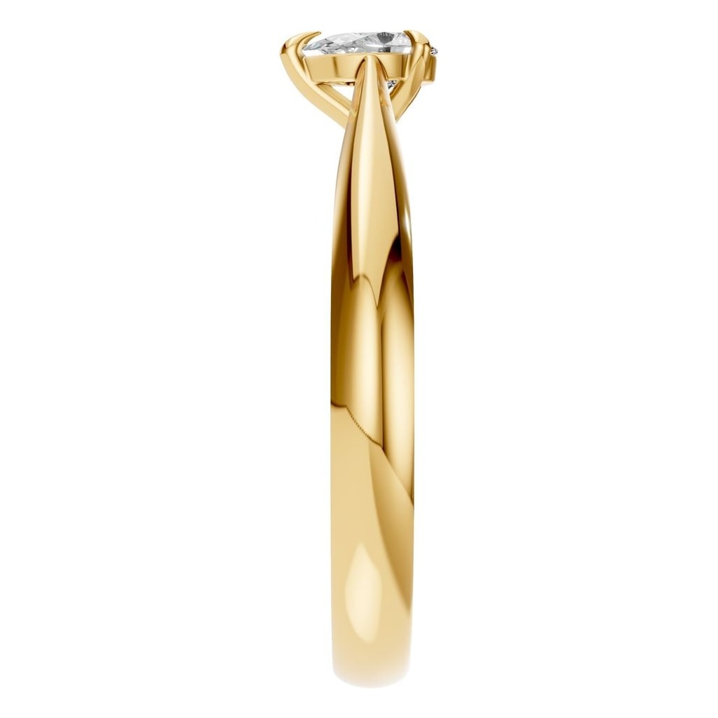 RI-6434 Yellow Gold Ring SET - Side View