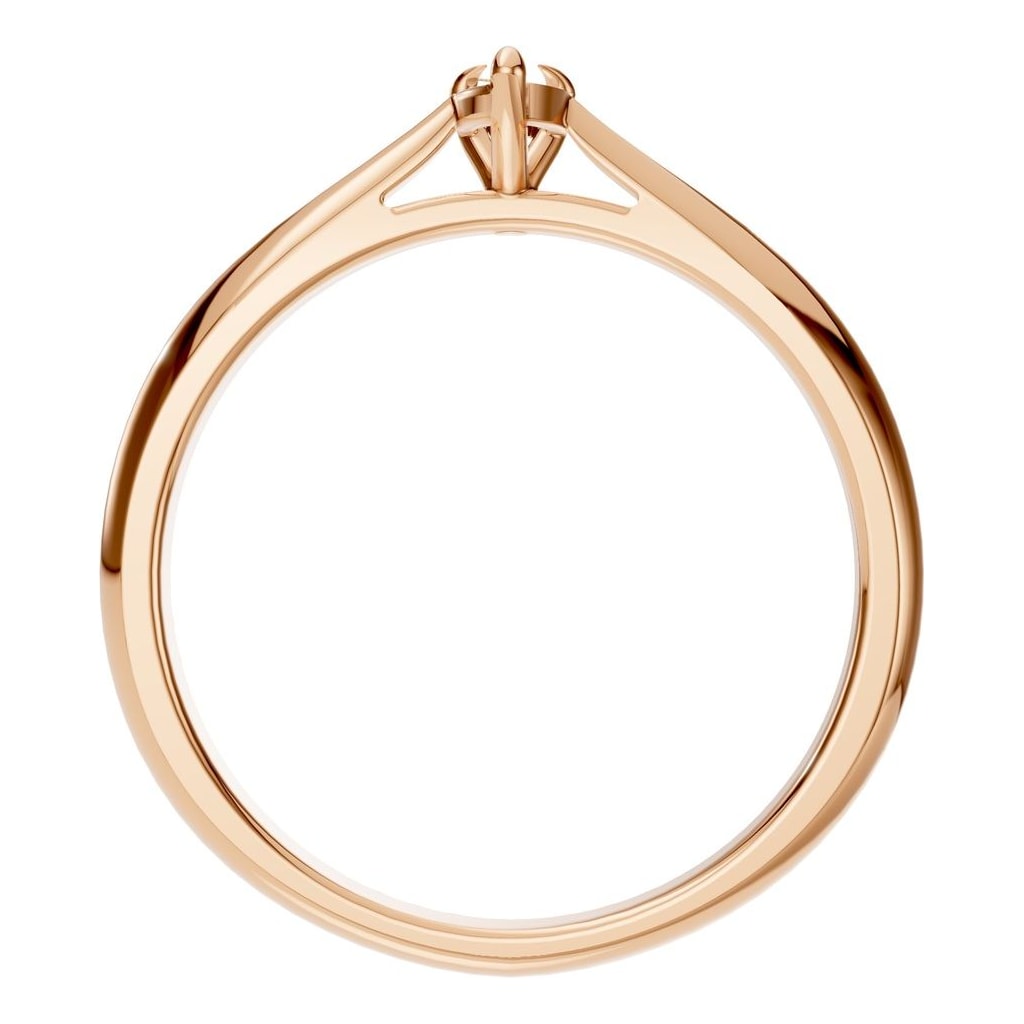 RI-6434 Rose Gold Ring UNSET - Top View