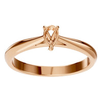 RI-6434 Rose Gold Ring UNSET - Front View