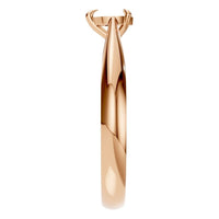 RI-6434 Rose Gold Ring UNSET - Side View