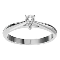 RI-6434 White Gold Ring UNSET - Front View