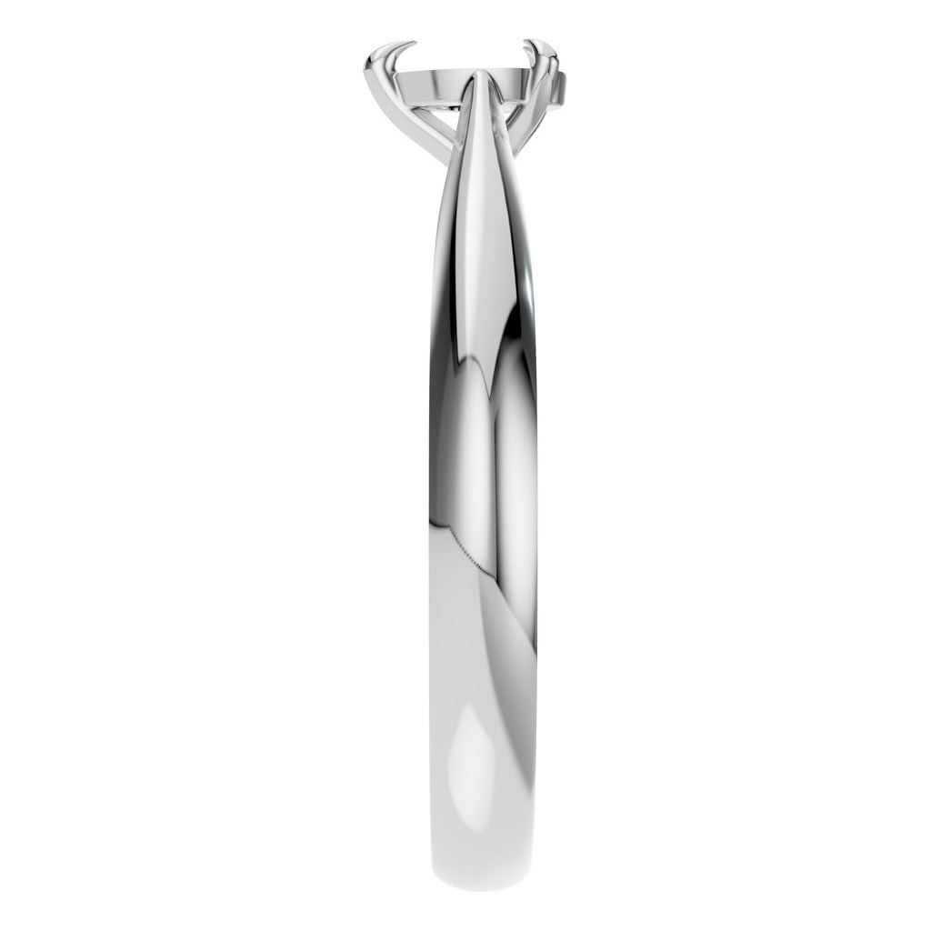 RI-6434 White Gold Ring UNSET - Side View