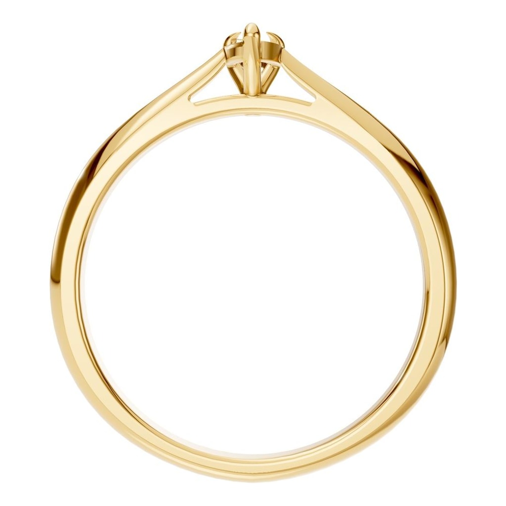 RI-6434 Yellow Gold Ring UNSET - Top View