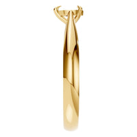 RI-6434 Yellow Gold Ring UNSET - Side View