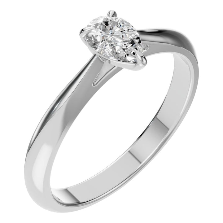 Solitaire Ring Mounting - Pear 6x4mm