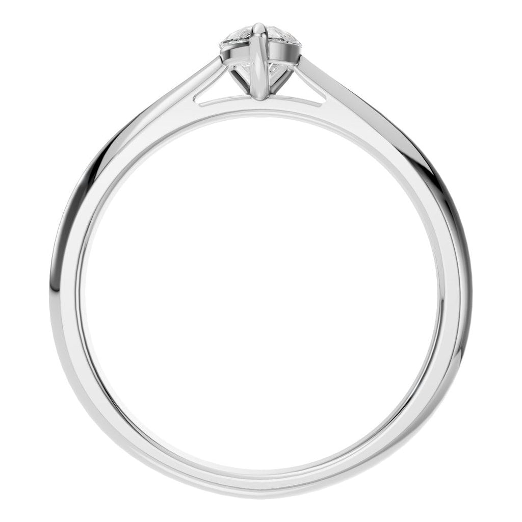 RI-6434 White Gold Ring SET - Top View