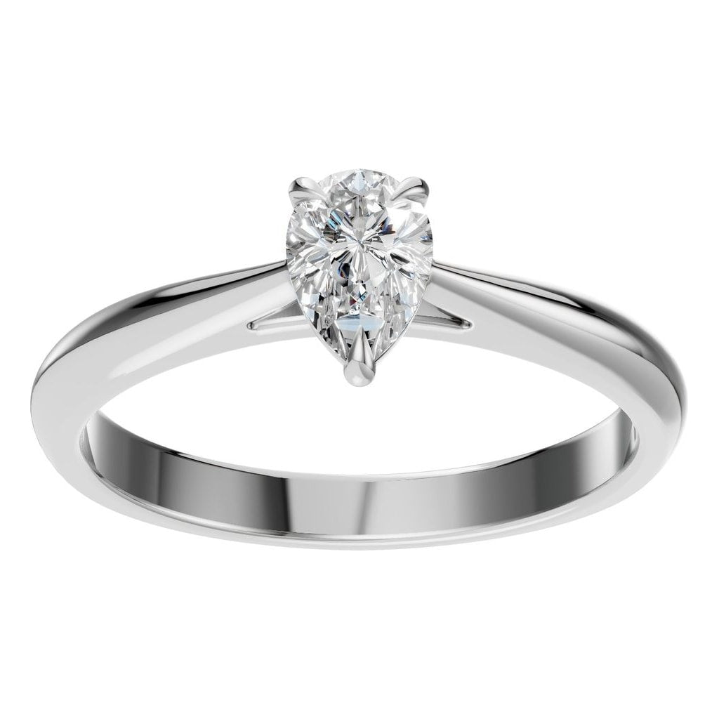 RI-6434 White Gold Ring SET - Front View