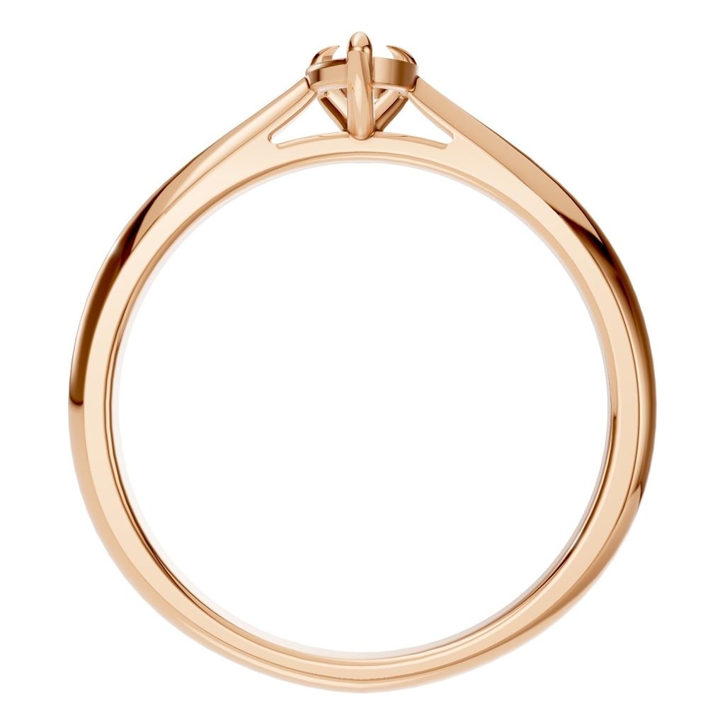 RI-6434 Rose Gold Ring UNSET - Top View