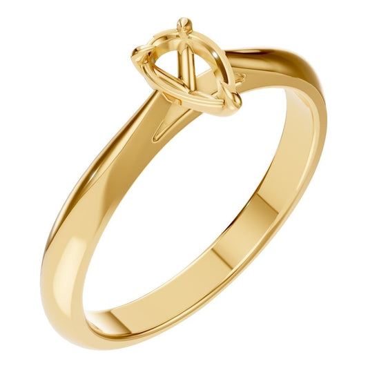 RI-6434 Yellow Gold Ring UNSET - Main View