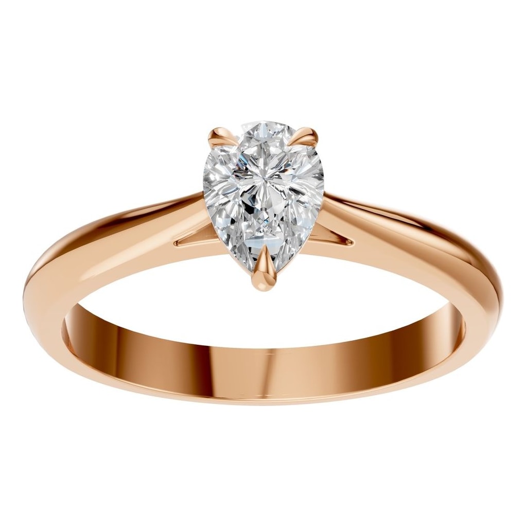 RI-6434 Rose Gold Ring SET - Front View