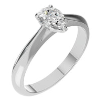 RI-6434 White Gold Ring SET - Main View